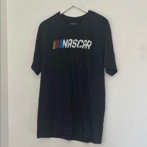 Nascar Black Tee with Multicolor Logo